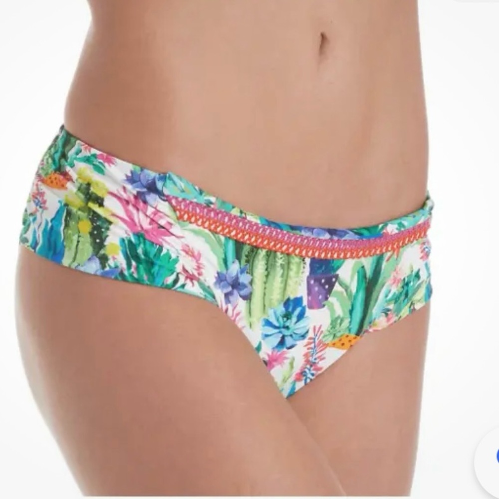 Nanette Lepore Floral Cactus Blooming Hipster Bikini Bottom size Medium New
